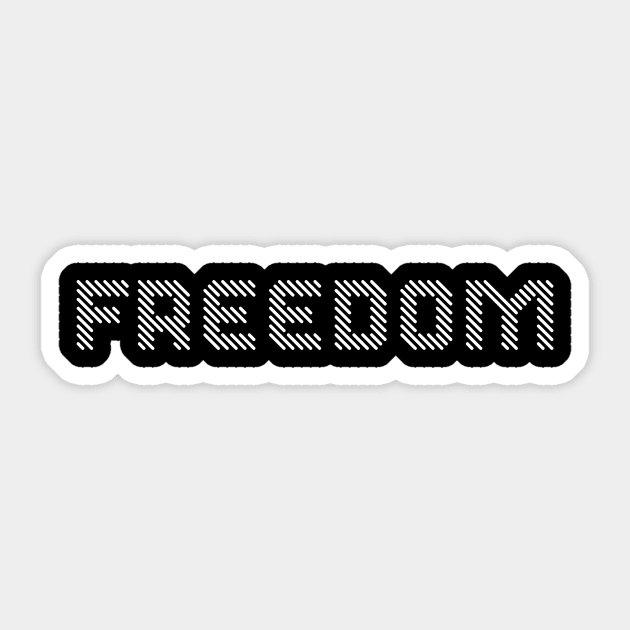 FREEDOM INDEPENDENCE DAY 4TH OF JULY FRONT-PRINT Sticker by mn9